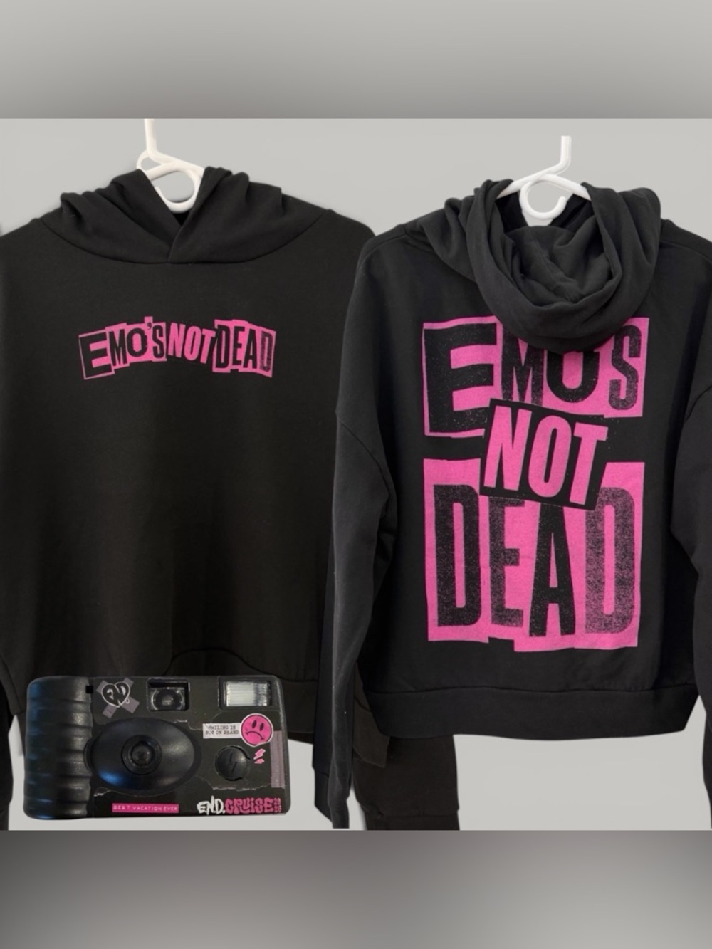 Emos Not Dead Cropped Hoodie